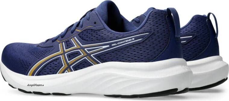 ASICS Gel-Contend 9 hardloopschoenen donkerblauw wit geel