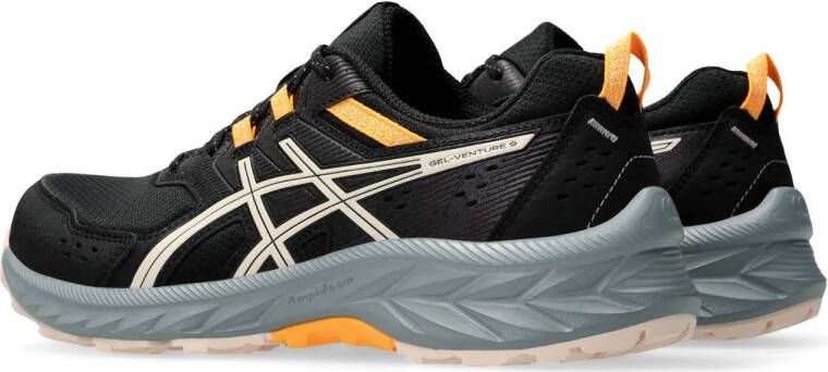 ASICS Gel-Venture hardloopschoenen zwart lichtroze oranje