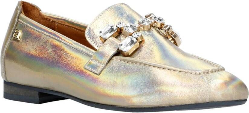 Babouche Alina-17 leren loafers goud