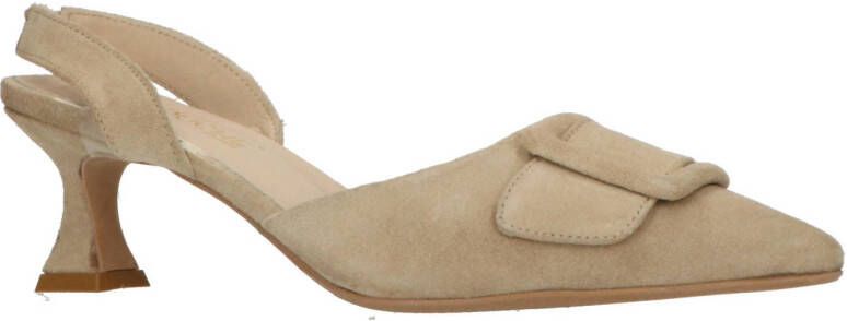 Babouche Lana 2 suède slingback pumps beige