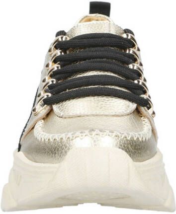 Babouche Lou 13 chunky leren sneakers goud