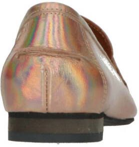 Babouche Louise 17 leren loafers nude metallic