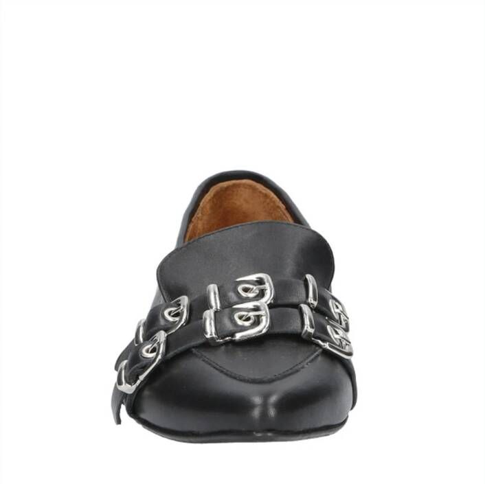 Babouche Vera 1 leren loafers zwart