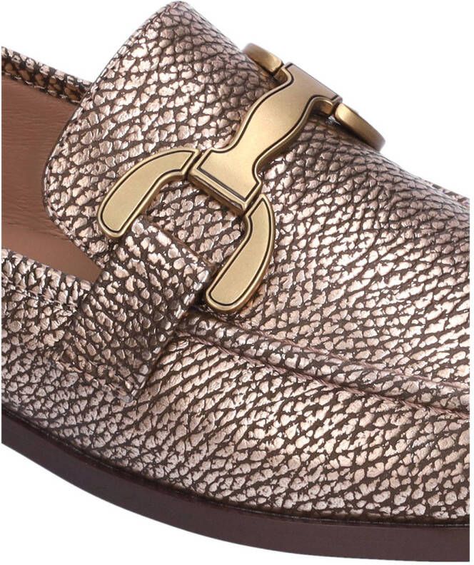 Bibi Lou Vela leren loafers goud