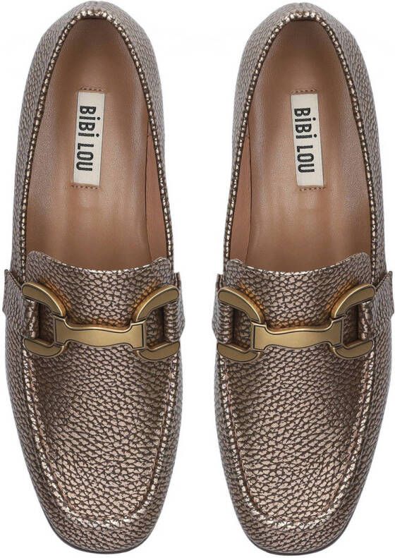 Bibi Lou Vela leren loafers goud