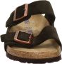 Birkenstock Arizona suède slippers donkerbruin - Thumbnail 4