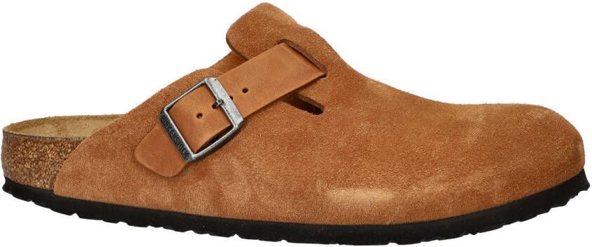 Birkenstock Boston suède clogs cognac