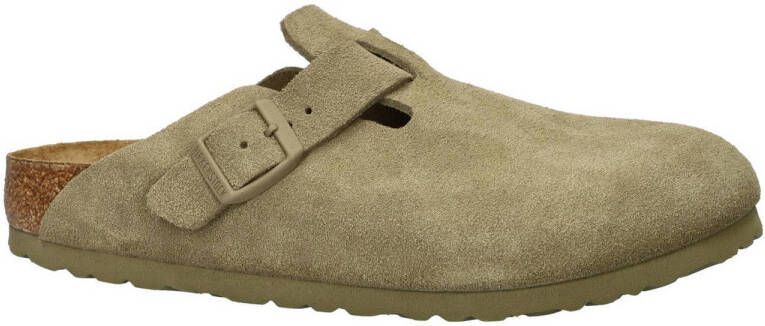 Birkenstock Boston suède clogs kaki