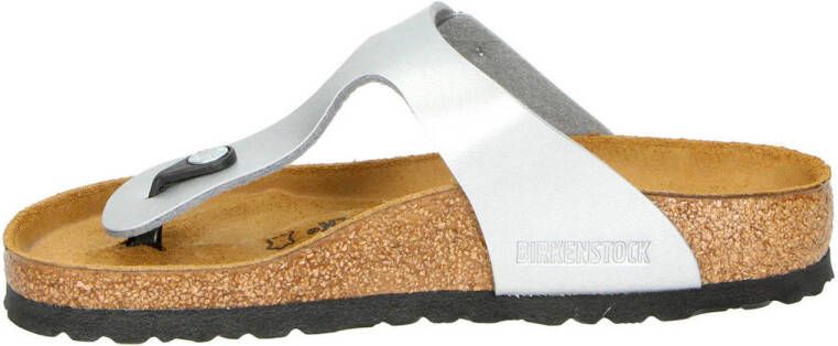 Birkenstock Gizeh teenslippers zilver