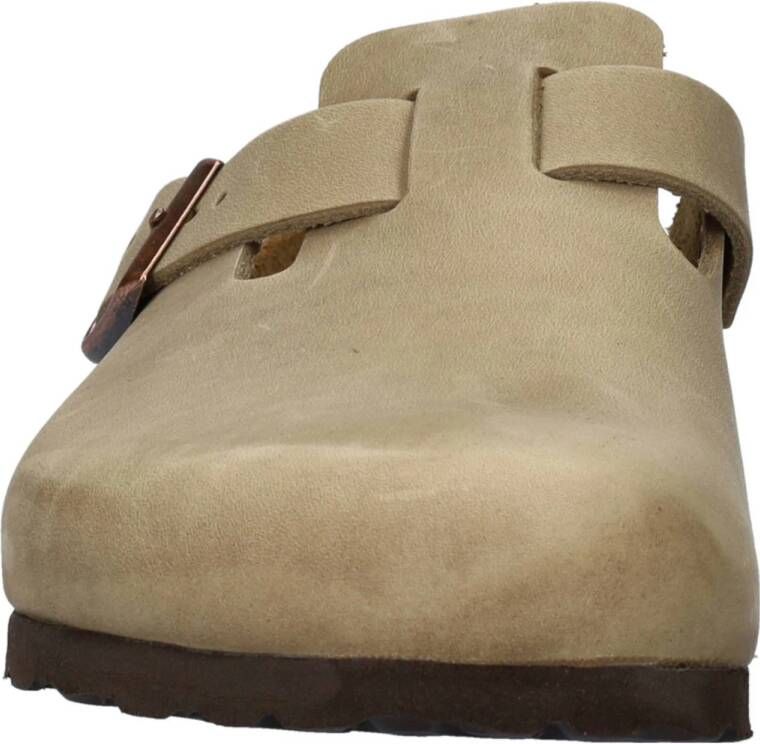 Birkenstock nubuck clogs taupe