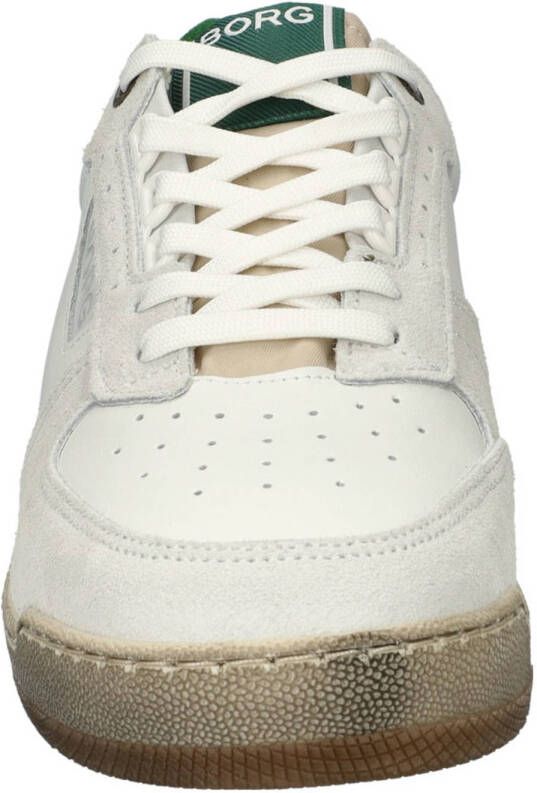 Björn Borg T3200 Cup Low leren sneakers wit groen