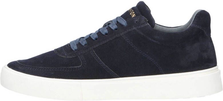 Blackstone Radley suède sneakers donkerblauw multi