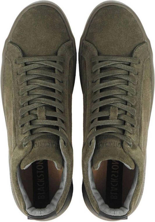 Blackstone YG22 suède sneakers groen