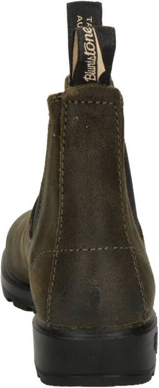 BLUNDSTONE 1615 suède chelsea boots olijfgroen