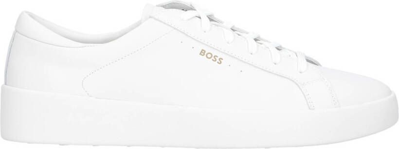 BOSS leren sneakers wit