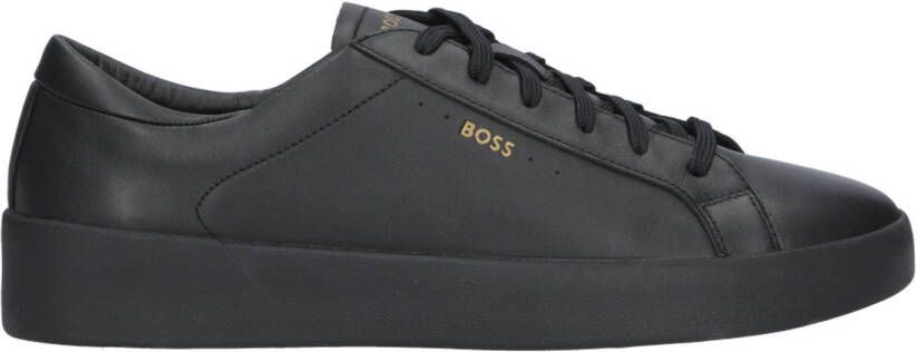 BOSS leren sneakers zwart