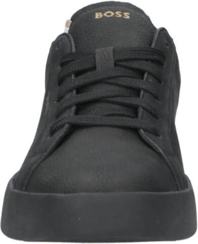 BOSS leren sneakers zwart