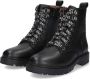 Braqeez Bowie Boston leren veterboots zwart Meisjes Leer 28 - Thumbnail 4