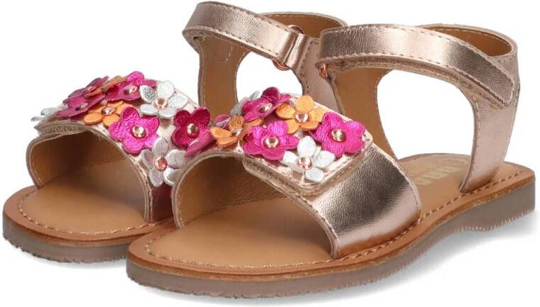 Braqeez Cally Call leren sandalen lichtroze