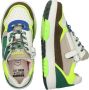 Braqeez 424249-469 Jongens Lage Sneakers Groen Geel Wit Blauw Nubuck Veters - Thumbnail 5