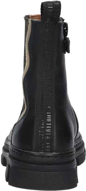 Braqeez Gia Grip chunky leren chelsea boots zwart