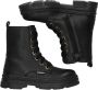 Braqeez 424751-589 Meisjes Veterboots Zwart Leer Veters - Thumbnail 4