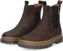 Braqeez 424922-517 Jongens Chelsea Boots Bruin Leer Elastiek Met Rits - Thumbnail 9