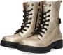 Braqeez 424761-995 Meisjes Veterboots Goud Suède Veters - Thumbnail 3