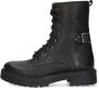 Braqeez 424761-589 Meisjes Veterboots Zwart Leer Veters - Thumbnail 9