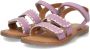 Braqeez 424016-471 Meisjes Sandalen Lila Leer Klittenband - Thumbnail 3