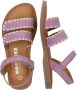 Braqeez 424016-471 Meisjes Sandalen Lila Leer Klittenband - Thumbnail 4