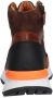 Braqeez 422944-113 Jongens Hoge Sneakers Bruin Oranje Leer Veters - Thumbnail 3