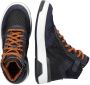 Braqeez 423944-529 Jongens Hoge Sneakers Blauw Oranje Blauw Nubuck Veters - Thumbnail 3