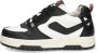 Braqeez 424254-589 Jongens Lage Sneakers Zwart Wit Leer Veters - Thumbnail 5