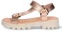 Braqeez Saira Shell leren sandalen rosé metallic Meisjes Leer Effen 32 - Thumbnail 4