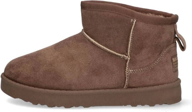 Braqeez suède enkelboots taupe