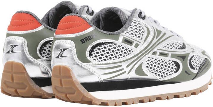 BRONX Tro-nic sneakers kaki zilver