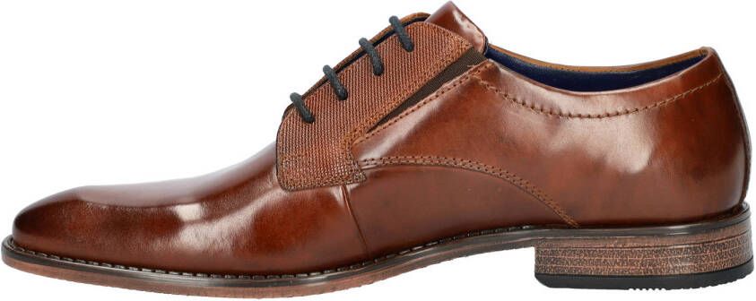 Bugatti leren veterschoenen cognac