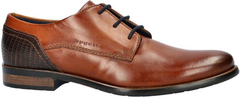 Bugatti leren veterschoenen cognac