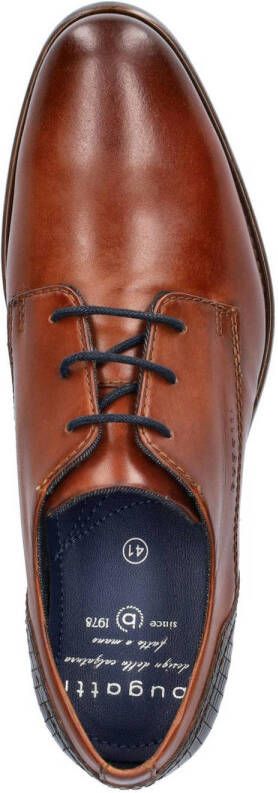 Bugatti leren veterschoenen cognac