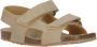 BunniesJR 224419-769 Jongens Platte Sandalen Beige Imitatieleer Klittenband - Thumbnail 4