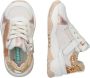 BunniesJR Bunnies JR 223374-500 Meisjes Lage Sneakers Wit Beige Print Bruin Leer Veter - Thumbnail 7