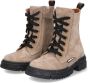 BunniesJR Bunnies JR 223884-419 Meisjes Biker Boots Beige Suède Veters - Thumbnail 1