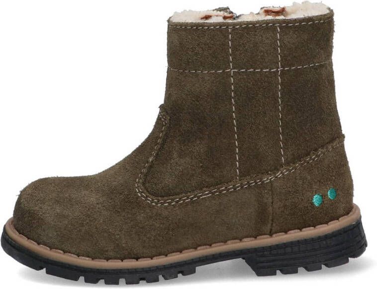 Bunnies suede enkelboots groen