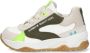 BunniesJR 224374-401 Jongens Lage Sneakers Offwhite Wit Groen Leer Veters - Thumbnail 4