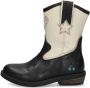 BunniesJR 224827-589 Meisjes Cowboy Boots Zwart Wit Leer Ritssluiting - Thumbnail 3