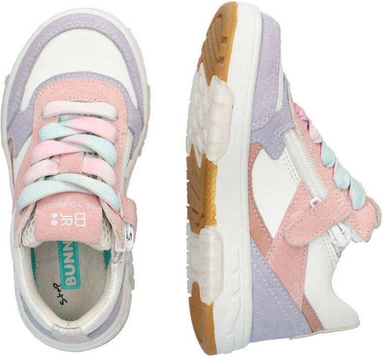 BunniesJR Nina Noa leren sneakers roze lila