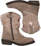 BunniesJR 224827-408 Meisjes Cowboy Boots Taupe Suède Ritssluiting - Thumbnail 3