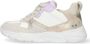 BunniesJR 224343-501 Meisjes Lage Sneakers Offwhite Lila Beige Imitatieleer Veters - Thumbnail 5