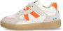 BunniesJR 225452-401 Jongens Lage Sneakers Oranje Wit Grijs Leer Veters - Thumbnail 3